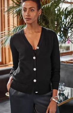 J.Jill Bejeweled-Buttons Cardi | Jjill-Women Sweaters