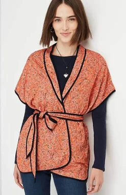 J.Jill Belted Quilted Ruana | Jjill-Women Ponchos, Ruanas & Scarves