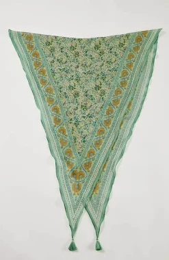 J.Jill Border-Print Diamond Scarf | Jjill-Women Ponchos, Ruanas & Scarves