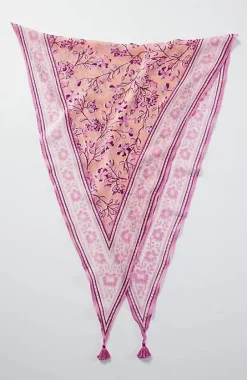 J.Jill Border-Print Diamond Scarf | Jjill-Women Ponchos, Ruanas & Scarves