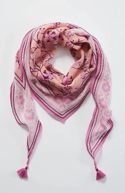J.Jill Border-Print Diamond Scarf | Jjill-Women Ponchos, Ruanas & Scarves