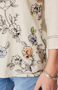 J.Jill Botanical Gardens Embroidered Top | Jjill-Women Shirts & Blouses