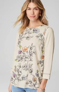 J.Jill Botanical Gardens Embroidered Top | Jjill-Women Shirts & Blouses