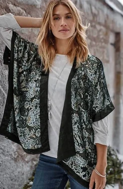 J.Jill Burnout Velvet Ruana | Jjill-Women Ponchos, Ruanas & Scarves