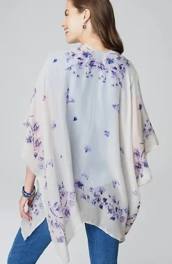 J.Jill Butterfly-Printed Ruana | Jjill-Women Ponchos, Ruanas & Scarves