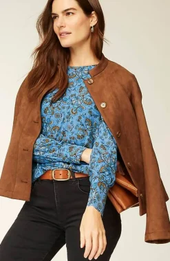 J.Jill Buttoned-Back Cuffed Blouse | Jjill-Women Tops & Tees