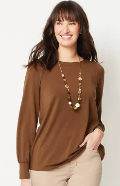 J.Jill Buttoned-Back Cuffed Blouse | Jjill-Women Tops & Tees