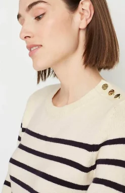 J.Jill Buttoned-Shoulder Pullover Sweater | Jjill-Women Sweaters