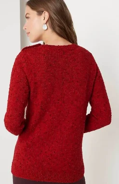 J.Jill Buttoned-Shoulder Pullover Sweater | Jjill-Women Sweaters