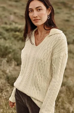 J.Jill Cabled Polo Sweater | Jjill-Women Sweaters