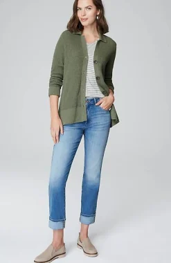 J.Jill Collared Button-Front Textured Cardi | Jjill-Women Sweaters