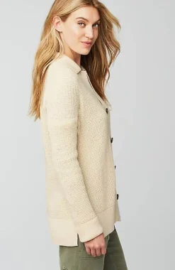 J.Jill Collared Button-Front Textured Cardi | Jjill-Women Sweaters