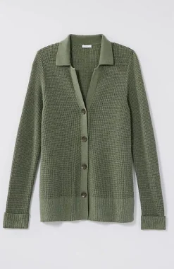 J.Jill Collared Button-Front Textured Cardi | Jjill-Women Sweaters