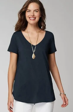 J.Jill Cotton And Tencel Modal Shirttail Tunic | Jjill-Women Tops & Tees