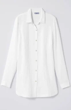 J.Jill Cotton-Gauze Split-Hem Tunic | Jjill-Women Tunics