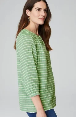 J.Jill Cotton-Gauze Striped Button-Front Top | Jjill-Women Shirts & Blouses