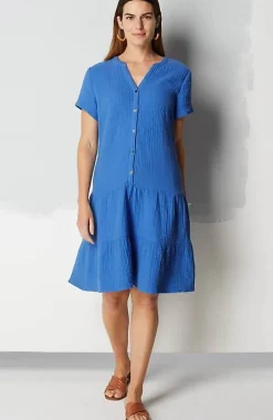 J.Jill Cotton-Gauze Tiered Dress | Jjill-Women Dresses
