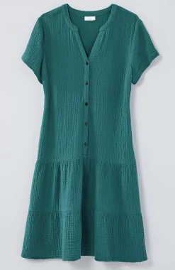 J.Jill Cotton-Gauze Tiered Dress | Jjill-Women Dresses