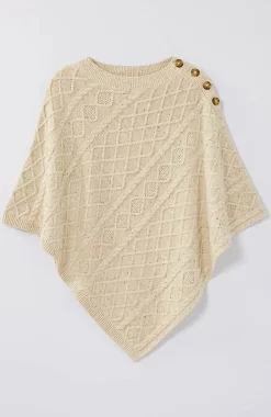 J.Jill Cozy Cable-Knit Asymmetric Poncho | Jjill-Women Ponchos, Ruanas & Scarves