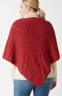 J.Jill Cozy Cable-Knit Asymmetric Poncho | Jjill-Women Ponchos, Ruanas & Scarves