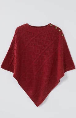 J.Jill Cozy Cable-Knit Asymmetric Poncho | Jjill-Women Ponchos, Ruanas & Scarves