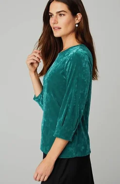 J.Jill Crushed-Velvet A-Line Top | Jjill-Women Tops & Tees
