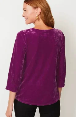 J.Jill Crushed-Velvet A-Line Top | Jjill-Women Tops & Tees