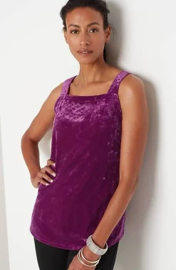 J.Jill Crushed-Velvet Tank | Jjill-Women Tops & Tees