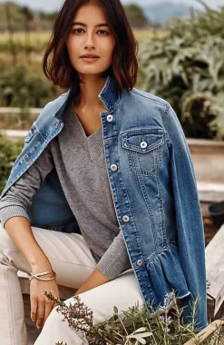 J.Jill Denim Peplum Jacket | Jjill-Women Jackets & Coats