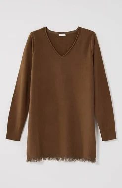 J.Jill Easy Fringed-Hem V-Neck Tunic | Jjill-Women Tunics