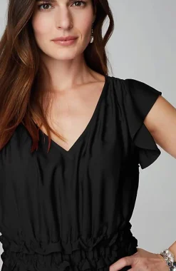 J.Jill Elevated Ruffle-Trimmed Midi Dress | Jjill-Women Dresses