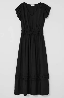 J.Jill Elevated Ruffle-Trimmed Midi Dress | Jjill-Women Dresses