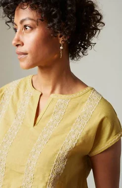J.Jill Embroidered Mixed-Media Tunic | Jjill-Women Tops & Tees