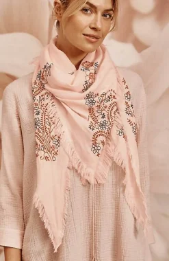 J.Jill Embroidered Triangle Scarf | Jjill-Women Ponchos, Ruanas & Scarves