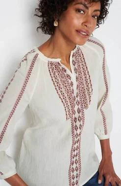 J.Jill Embroidered U0026 Beaded Peasant Top | Jjill-Women Tops & Tees