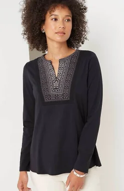J.Jill Fair Isle Embroidered Top | Jjill-Women Tops & Tees