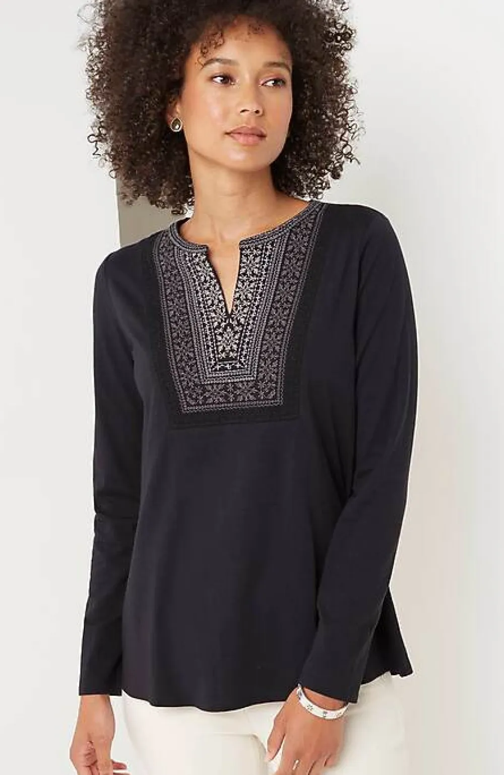 J.Jill Fair Isle Embroidered Top | Jjill-Women Tops & Tees