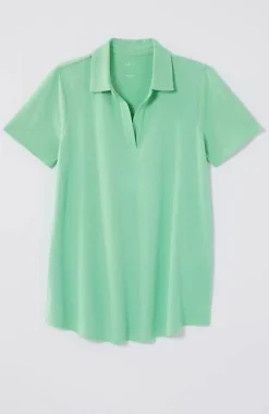 J.Jill Fit Cotton-Stretch Polo Shirt | Jjill-Women Tops & Tees