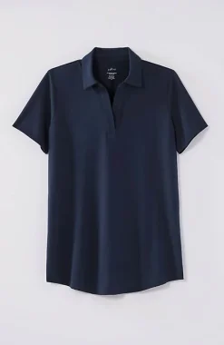 J.Jill Fit Cotton-Stretch Polo Shirt | Jjill-Women Tops & Tees