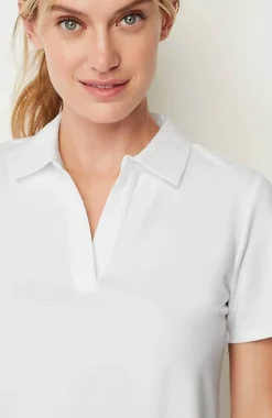 J.Jill Fit Cotton-Stretch Polo Shirt | Jjill-Women Tops & Tees