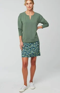 J.Jill Fit Elevate Terry Split-Neck Sweatshirt | Jjill-Women Tops & Tees