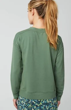 J.Jill Fit Elevate Terry Split-Neck Sweatshirt | Jjill-Women Tops & Tees