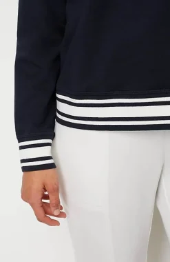 J.Jill Fit Elevate Terry Striped-Hem Pullover | Jjill-Women Tops & Tees