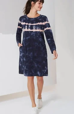 J.Jill Fit French Terry Tie-Dyed Sweatshirt Dress | Jjill-Women Activewear
