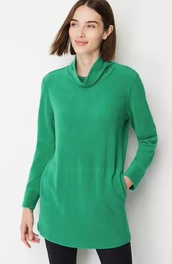 J.Jill Fit Microfleece Turtleneck Tunic | Jjill-Women Tops & Tees