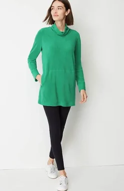 J.Jill Fit Microfleece Turtleneck Tunic | Jjill-Women Tops & Tees