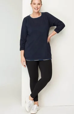 J.Jill Fit Ombre-Stitched Tunic Sweatshirt | Jjill-Women Tops & Tees