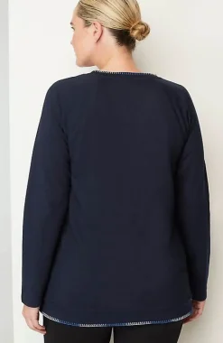 J.Jill Fit Ombre-Stitched Tunic Sweatshirt | Jjill-Women Tops & Tees
