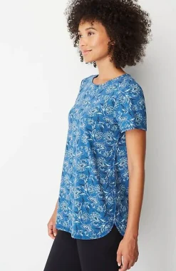 J.Jill Fit Progress Pima-Stretch Shirttail Tee| Jjill-Women Tops & Tees