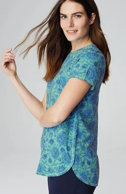 J.Jill Fit Progress Pima-Stretch Shirttail Tee| Jjill-Women Tops & Tees